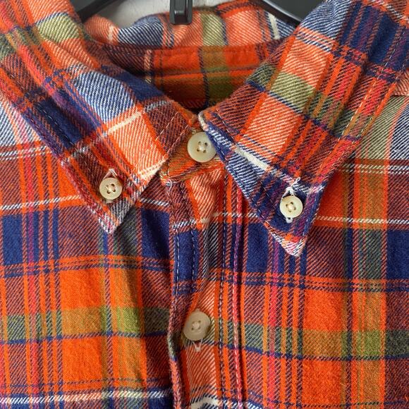 Woolrich Men Plaid Flannel Button Down Shirt SZ L Fall Outdoors Hiking Cabincore - Picture 2 of 11